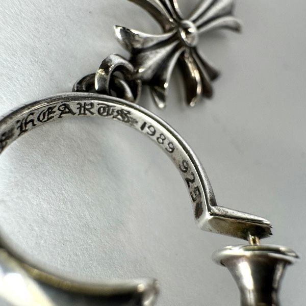 CHROME HEARTS/クロムハーツ TINY CH CROSS/タイニーCHクロス フープ