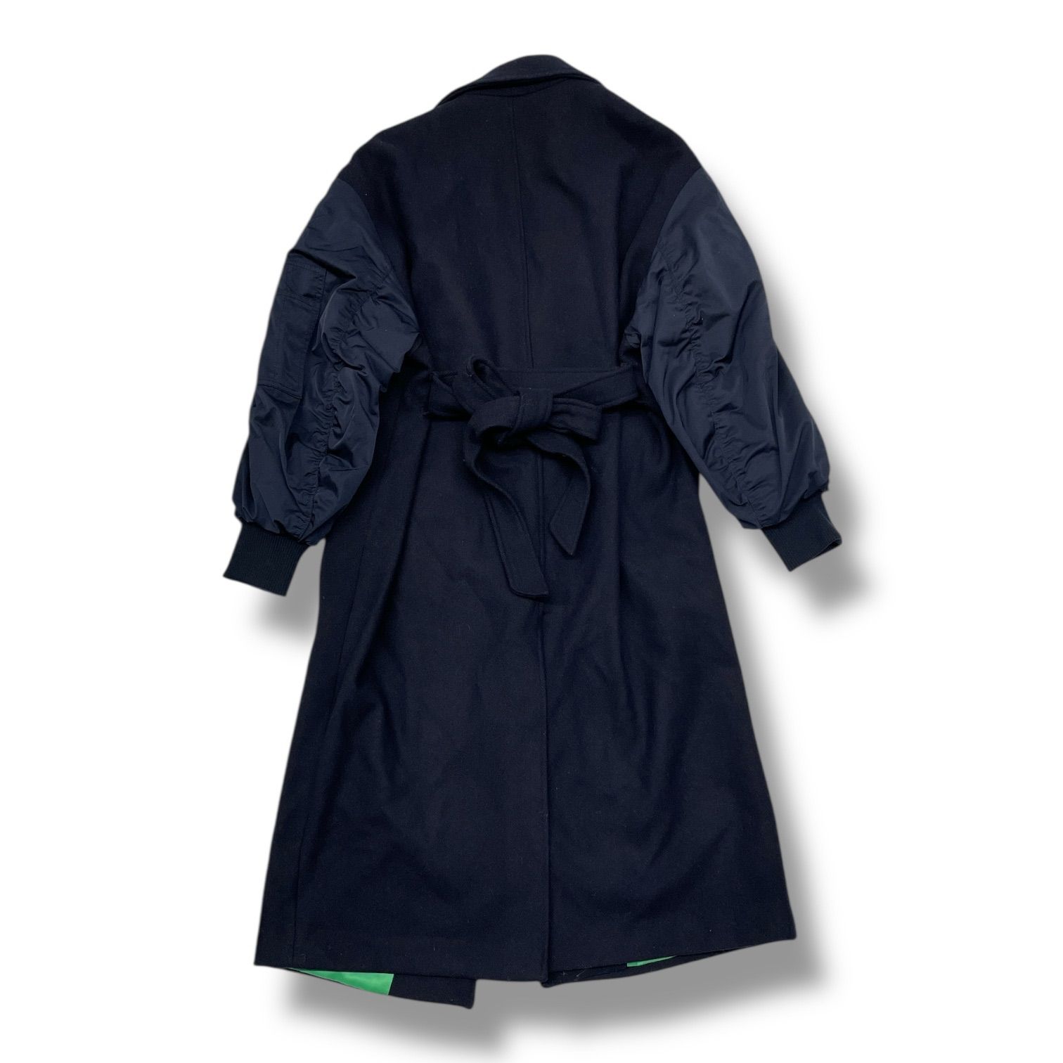 【極美品】ZARAザラ　マッチングボンバー　MA-1ロングコートベルト　XS ZARA - 極美品 希少XL ZARA ザラ マッチングボンバーコート MA-1