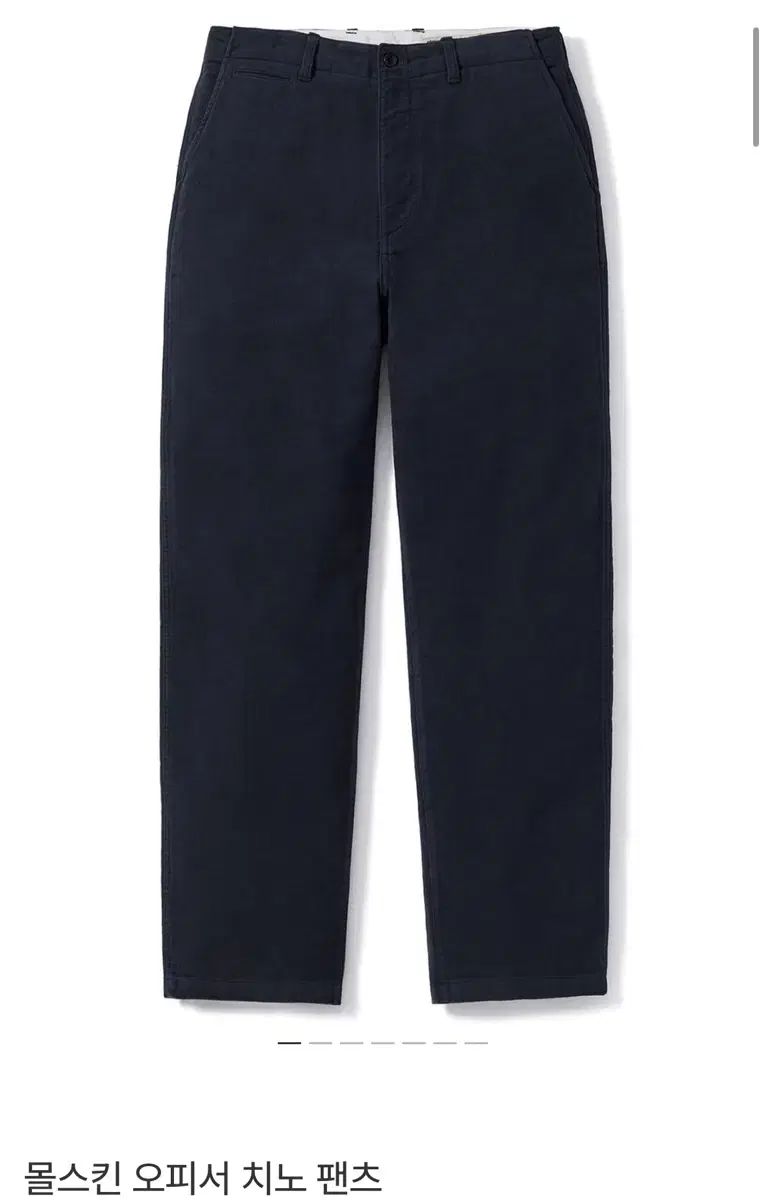 ポッタリー モールスキン オフィサー チノ パンツ ダークネイビー 1