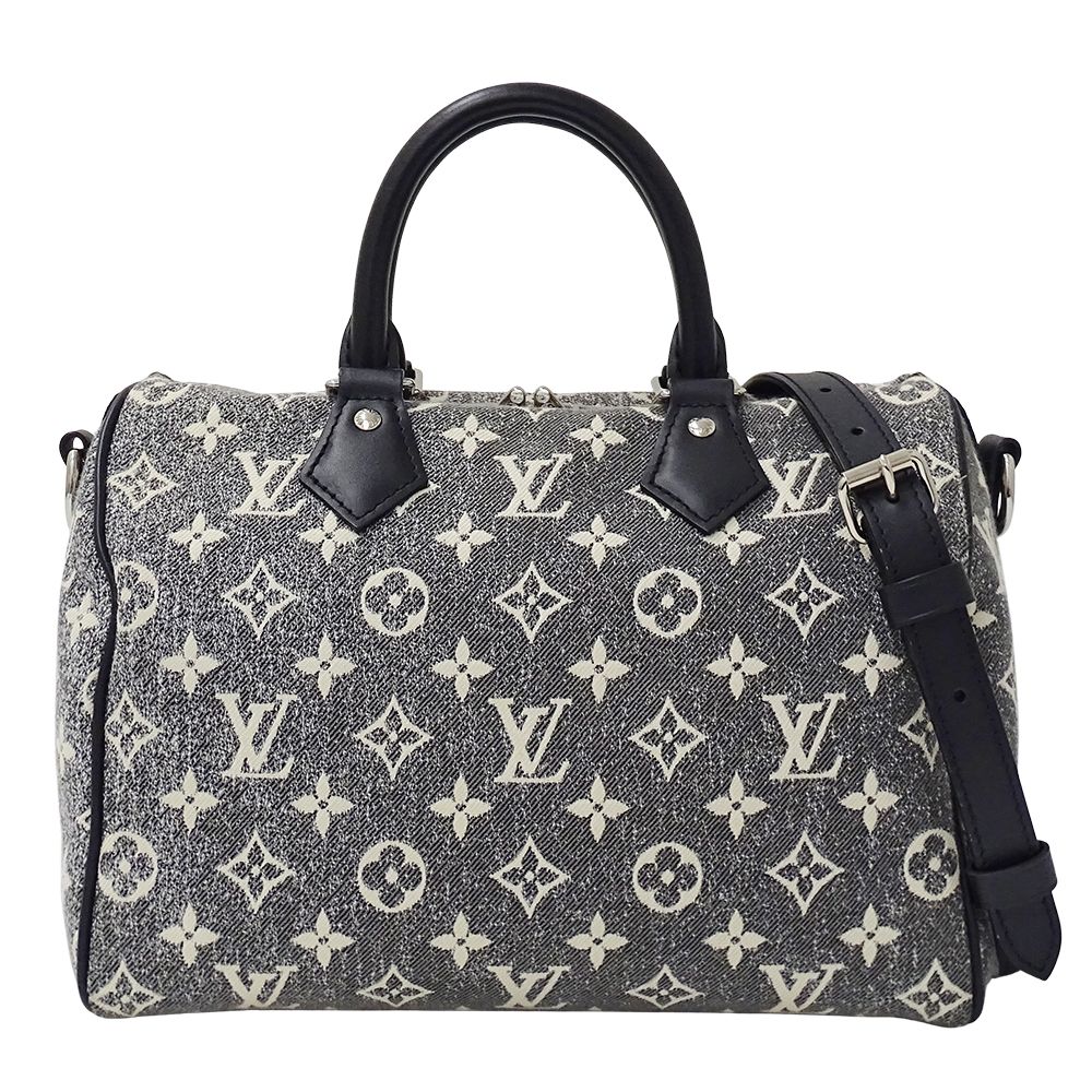 ルイ ヴィトン LOUIS VUITTON バッグ モノグラム ジャガード デニム レディース ブランド ハンドバッグ ショルダーバッグ 2 way スピーディ バンドリエール 25 グレー M 21464 おしゃれ