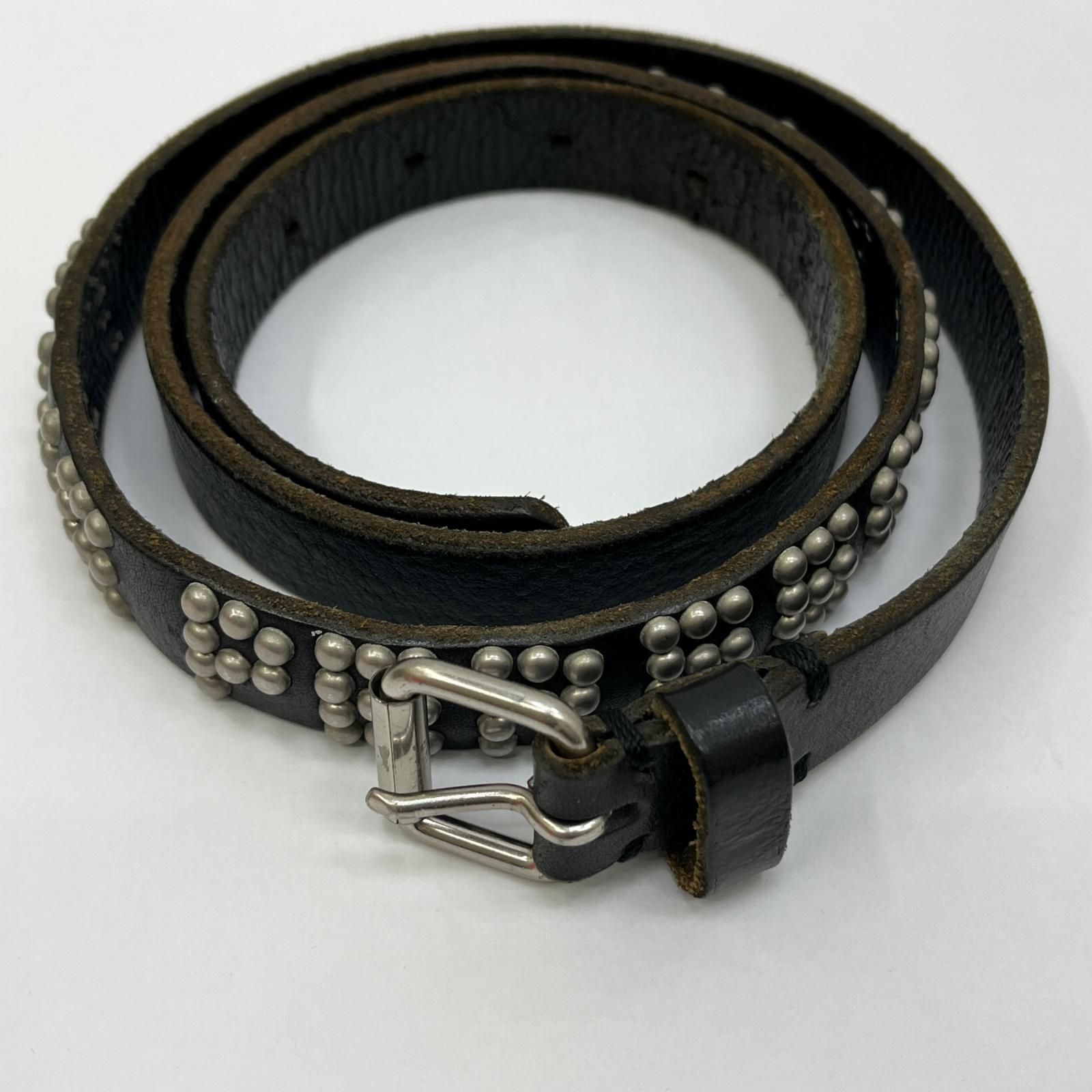 | ロットワイラー ベルト leather studs belt ブラック 134