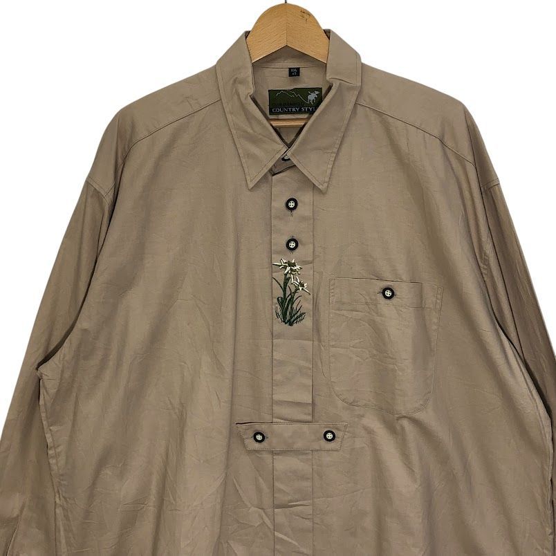 COUNTRY STYLE チロリアン チロルシャツ ユーロ古着 長袖シャツ ワン
