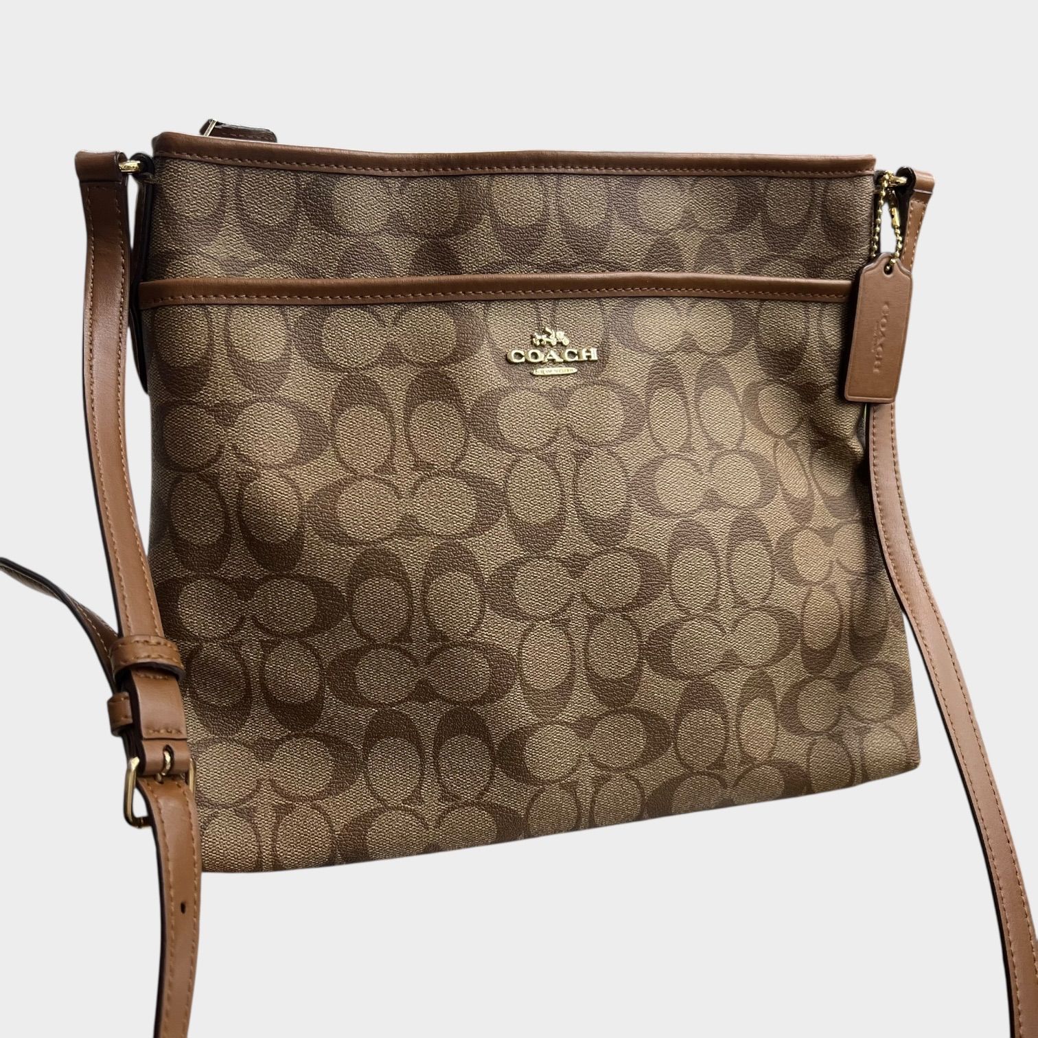Coach シグネチャー ショルダー バッグ F58297 コーチ 斜め掛け PVC 