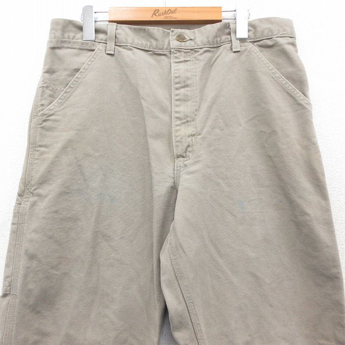 W34/古着 カーハート ペインター パンツ メンズ 90年代 90s ダック地