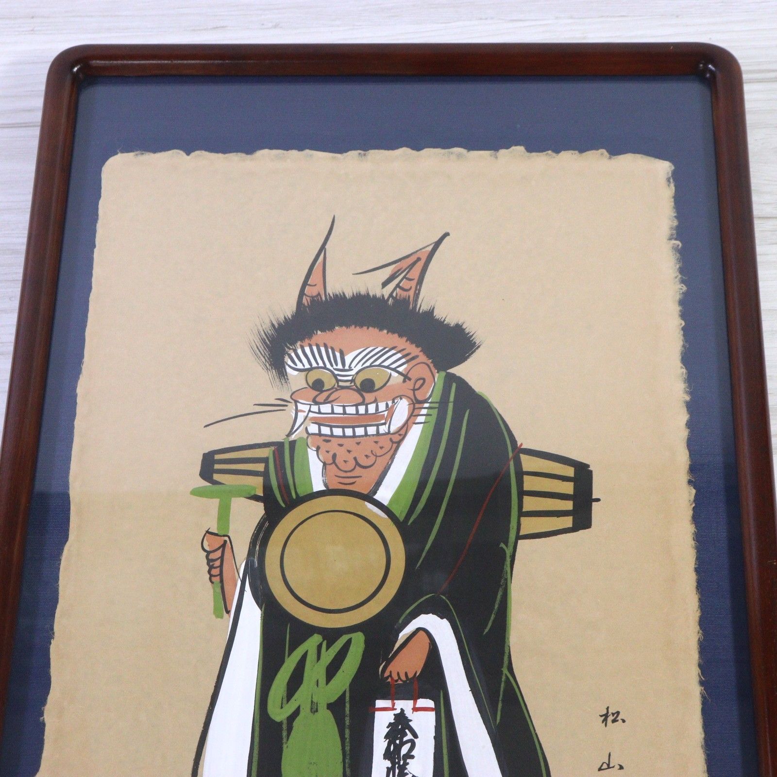 大津絵 高橋松山 木版画 - : 鬼の寒念仏 鬼の寒念仏, 日本, 大正時代