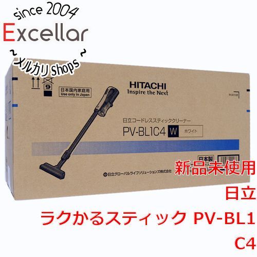 bn 14 開封のみ 日立 コードレススティッククリーナー ラクかるスティック PV-BL 1 C 4 W ホワイト