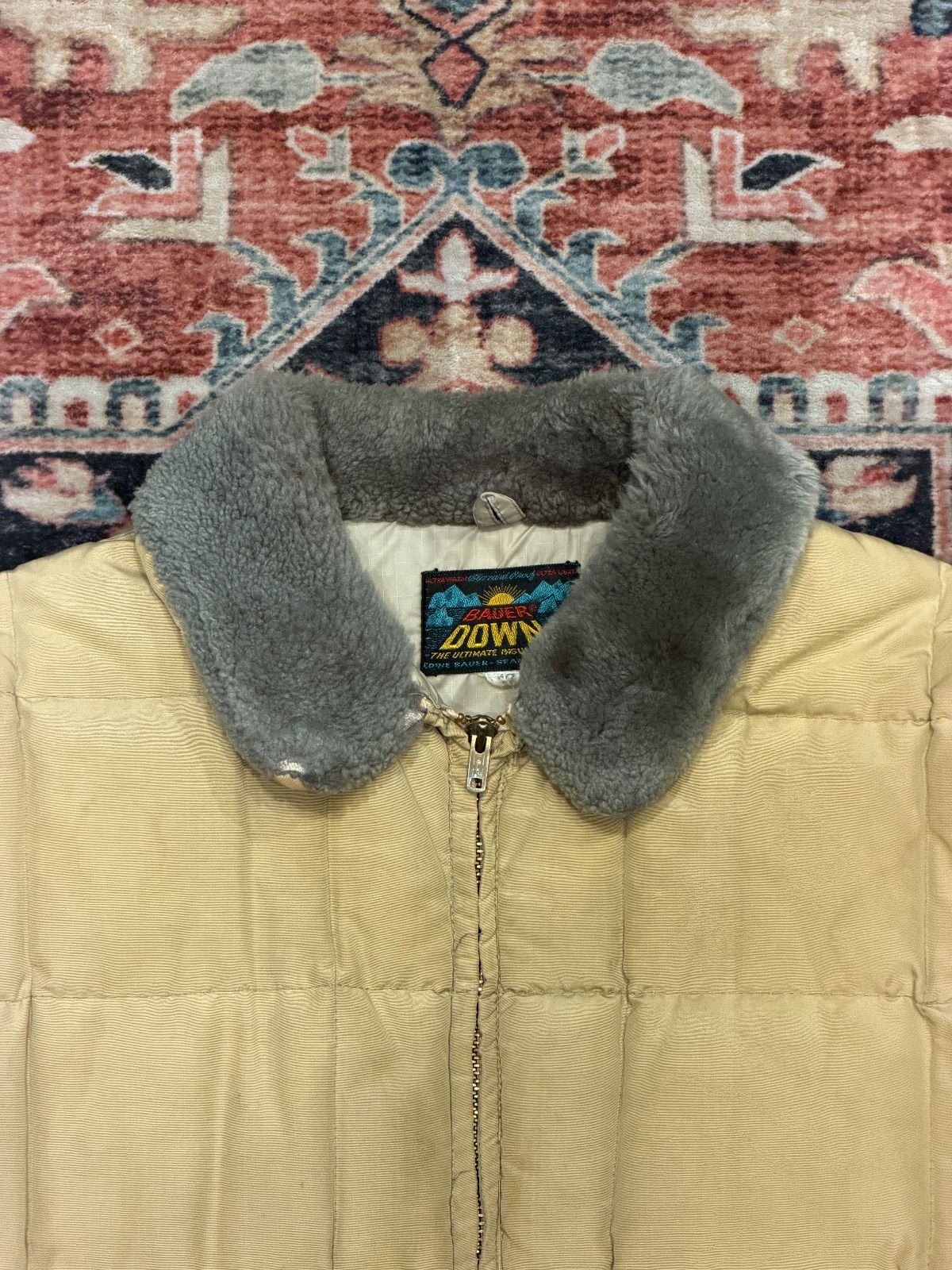 60 s USA | Eddie Bauer DOWN JACKET 日の出タグ 60年代 エディーバウアー ダウンジャケット ベージュ 40
