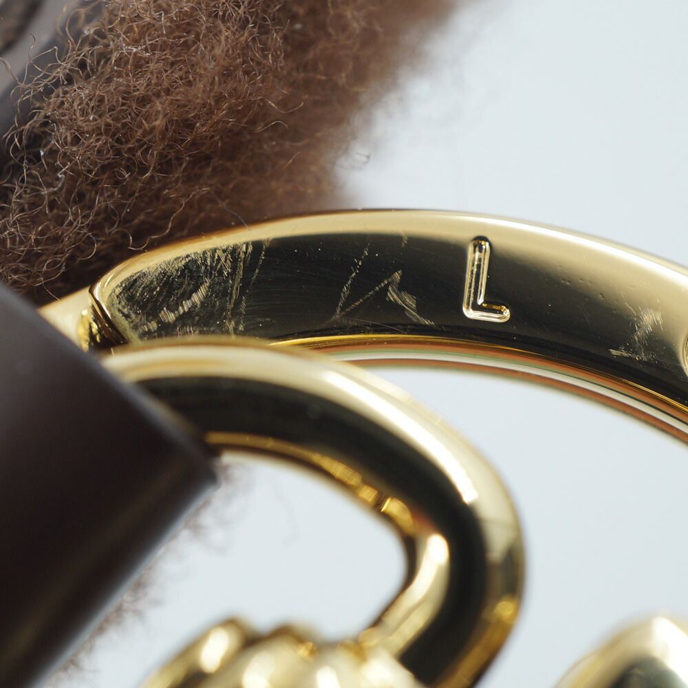 栄】ルイヴィトン M02292 キーホルダーLV パウ レザー ブラウン