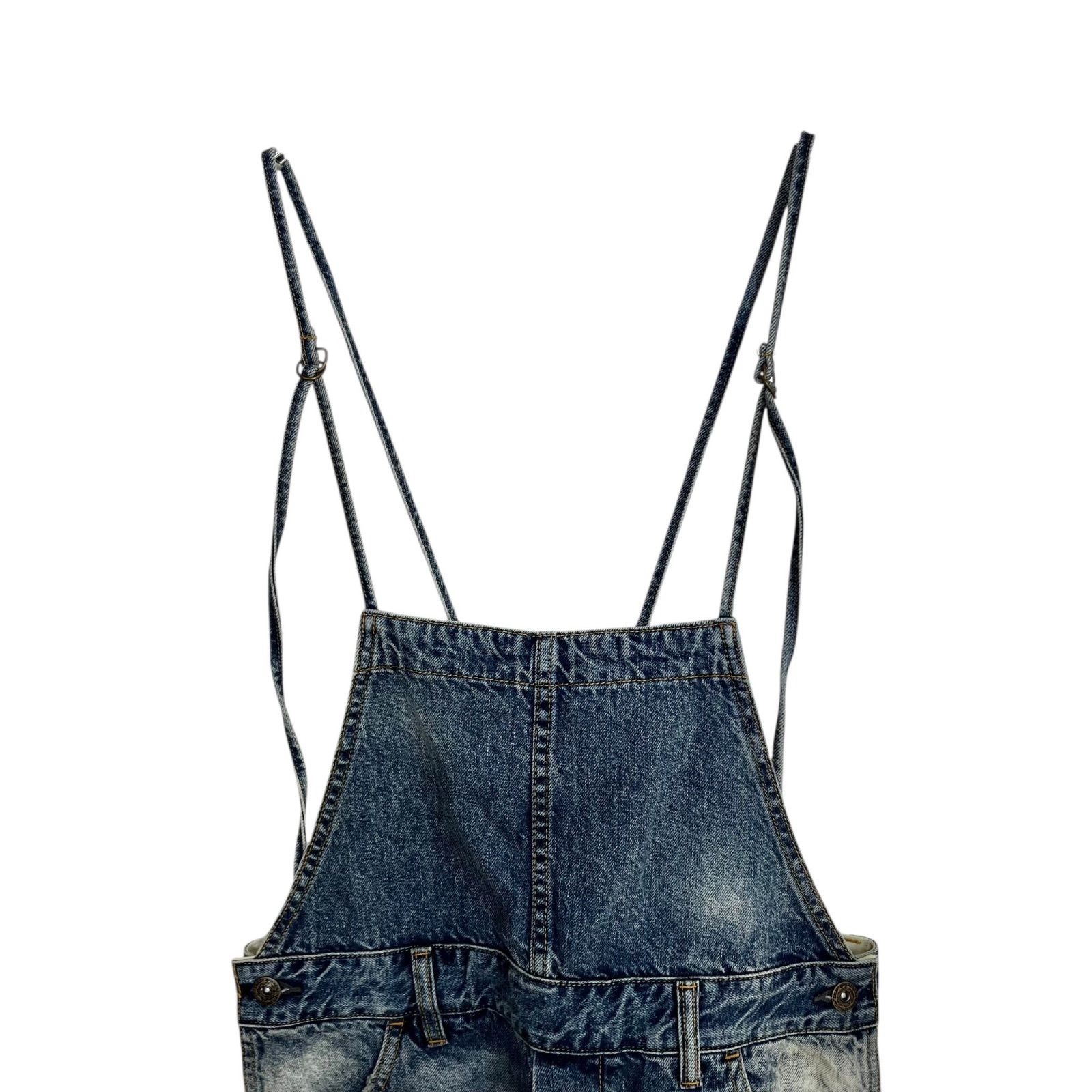 タグ付き未使用 Whim Gazette DENIM ALL IN ONE2 38 ブルー／青