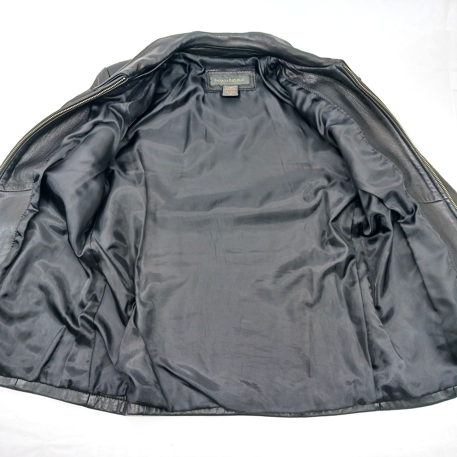 バナナリパブリック レザージャケット 90s ブラック Lサイズ バナナリパブリック レザージャケット 90s ブラック Lサイズ 90's