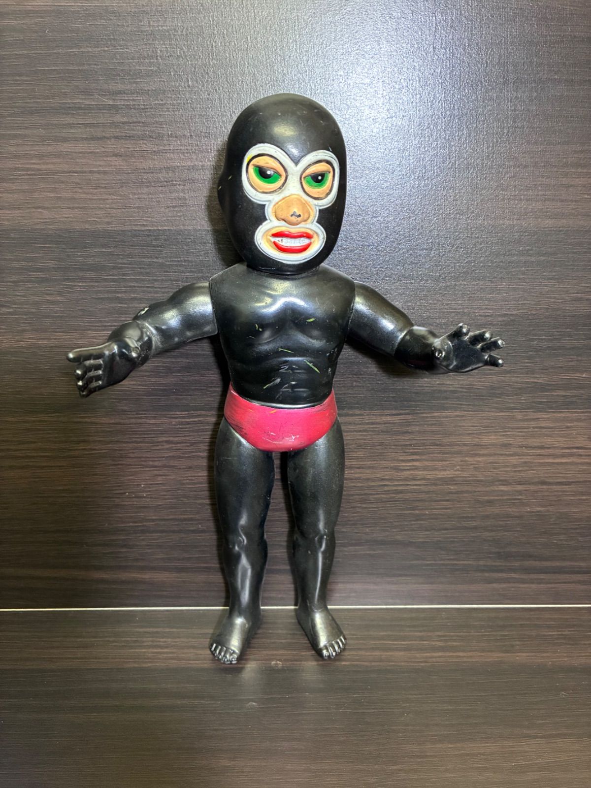 ミスターシャドー　タイガーマスク　ソフビ　フィギュア 中嶋製作所 タイガーマスク 当時物 ソフビ ミスターシャドー 亀マーク