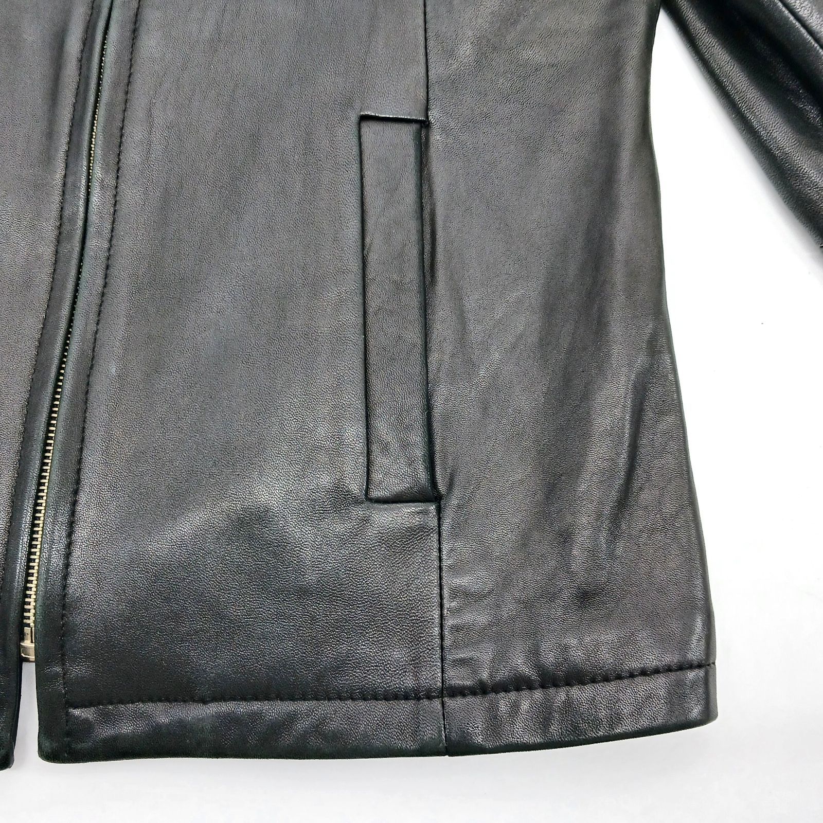 90s BANANA REPUBLIC レザージャケット　ブラック　バナレパ　S 90s BANANA&REPUBLIC レザージャケット 本革 S