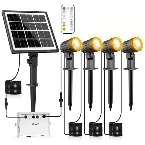 ソーラーライト 屋外 ガーデンライト ソーラー LED スポットライト 分離式 明るい 切替 2段階調光 IP 66防水 電球色|昼白色|昼光色 4灯セット パスライト 高輝度 集光レンズ 14 mコード 明暗センサー 自動点灯|消灯 b 0 f a 945