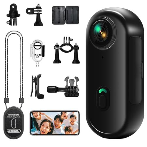 4 Kアクションカメラ UHD 小型ウェアラブルカメラ 160°広角小型Vlogビデオカメラ ボディカメラ Yolanda ハンズフリーPOV 30メートルIP 68防水 WiFi スマホ連携 循環録画 写真撮影 軽量 Vlog acti 02 dd 8542