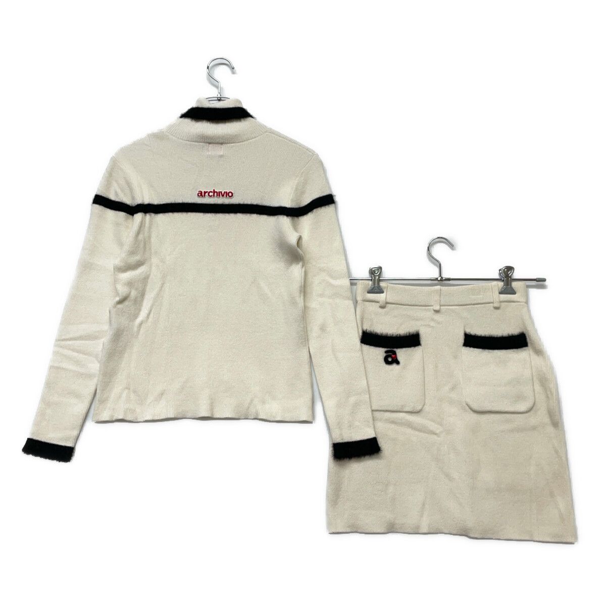 レディース アルチビオ archivio セットアップ 36 S 白 ホワイト ニット