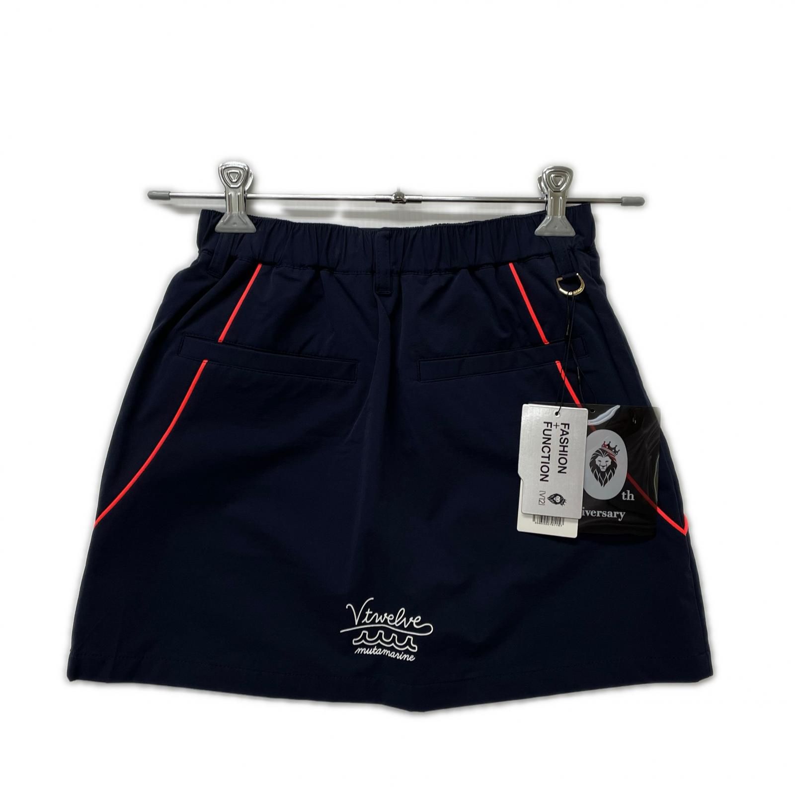 ♥品 レディース ヴィ トゥエルヴ V 12 スカート 0 S 紺 ネイビー 一体型インナーパンツ 春秋