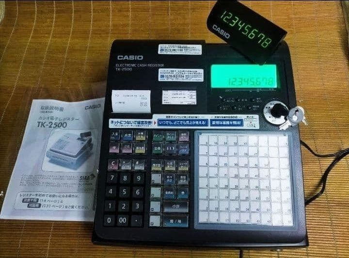 カシオレジスター TK-2500 店名無料 コンパクト上位機種 741888 - メルカリ
