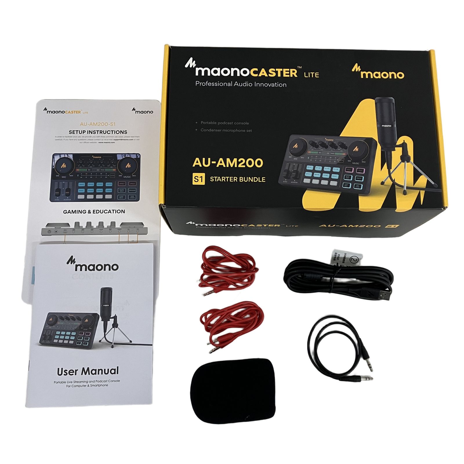 MAONO AU-AM200 オーディオミキサー ポッドキャスト 配信用