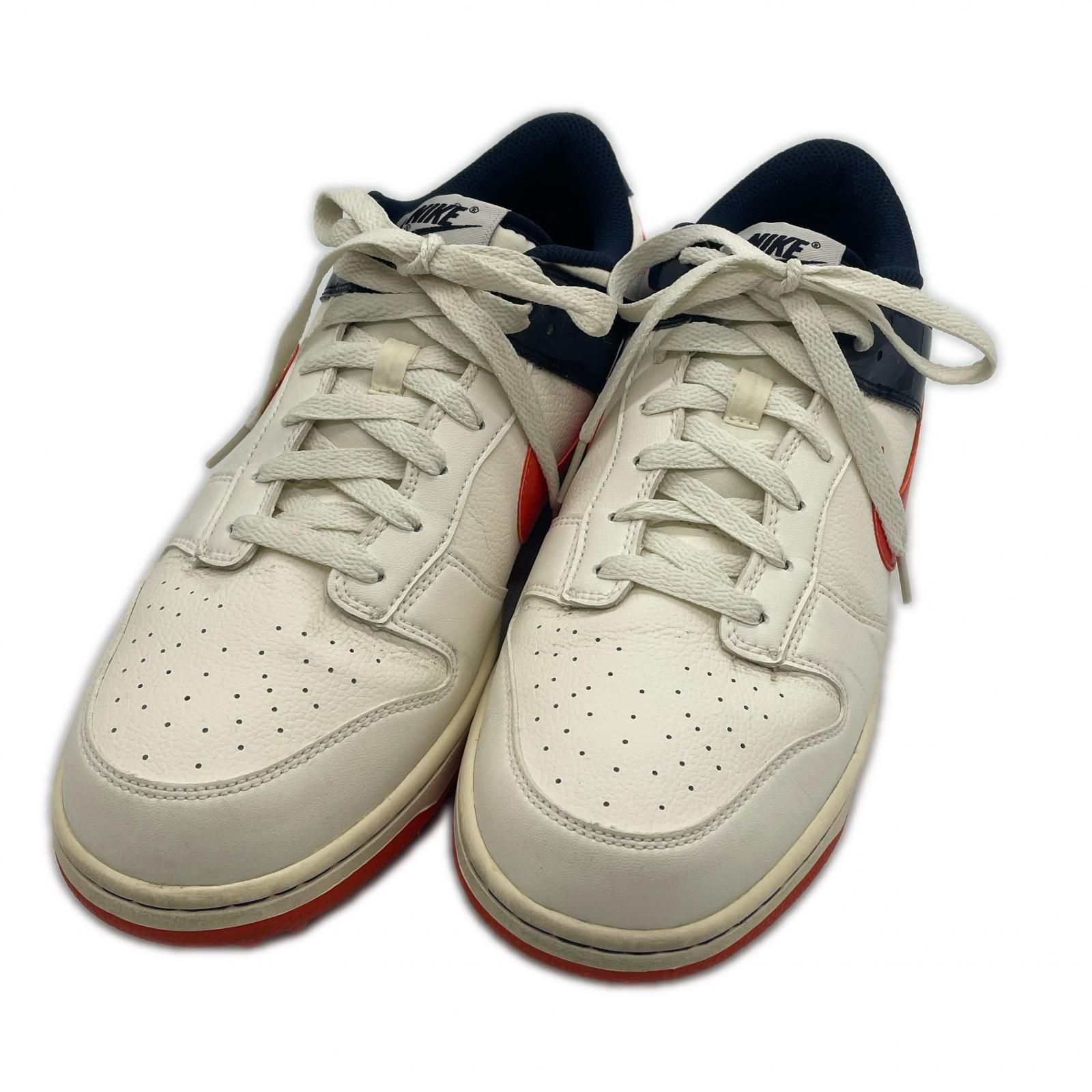 中古 ナイキ NIKE ゴルフシューズ 27cm ホワイト×オレンジ DUNK ダンク