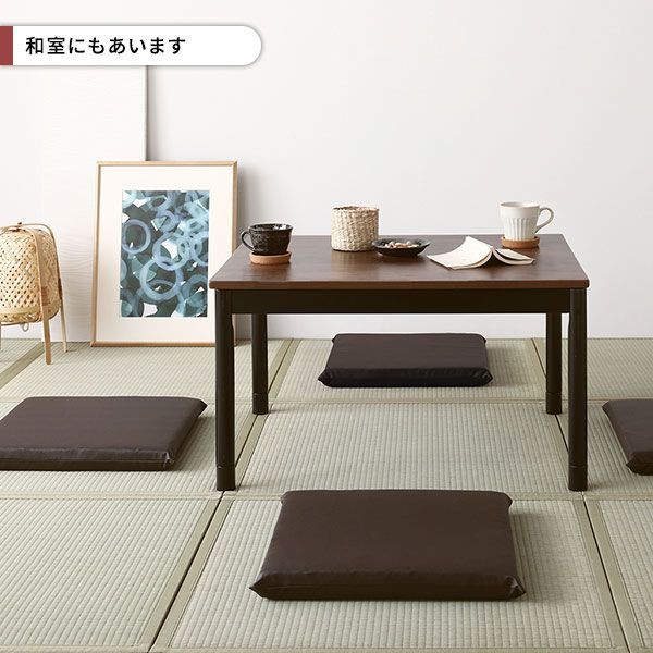  座布団 レッド 5枚セット 日本製 スクエア クッション フラット シート 42&times;42 cm PVC 合皮 レザー シンプル モダン デザイン