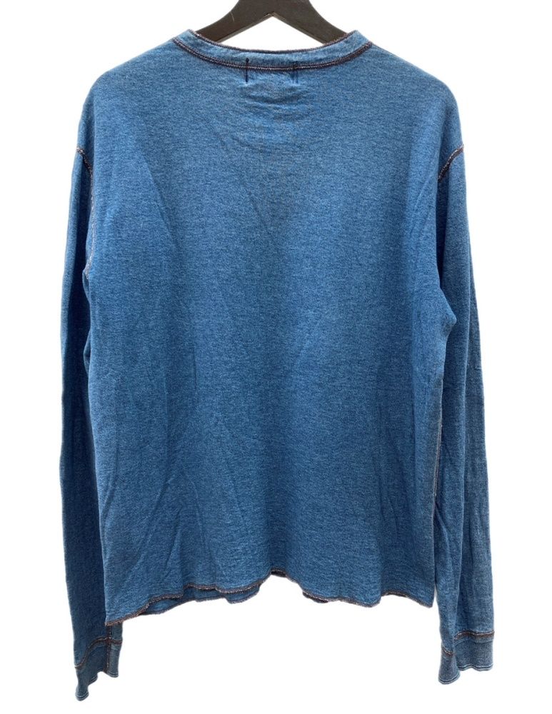 ダブルアールエル RRL 一つ星 90s L/S HENLEYNECK お花 刺繍 ヘンリー