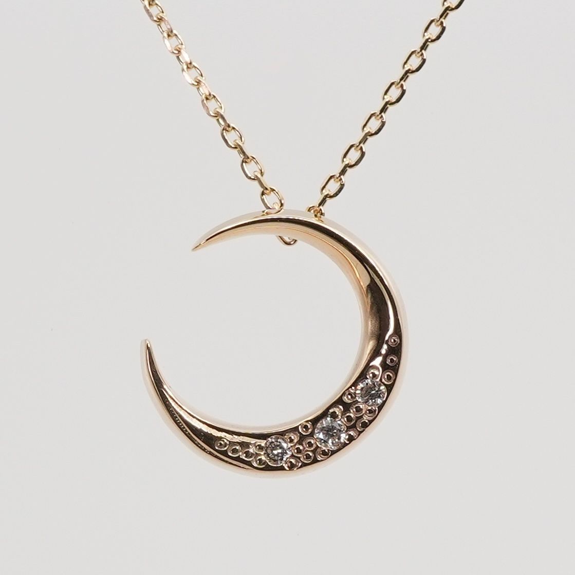 スタージュエリー 三日月 ネックレス K 10 ダイヤ ムーン|25-2783