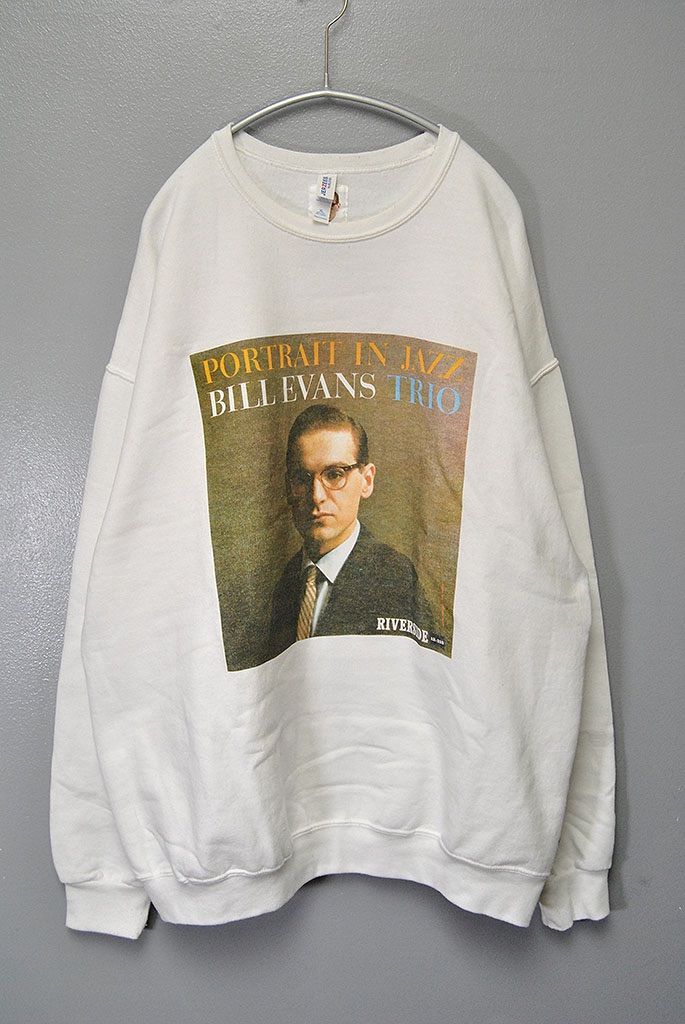 WACKO MARIA BILL EVANS CREW NECK SWEAT SHIRT ワコマリア ビル エヴァンス クルーネック スウェット ホワイト XL