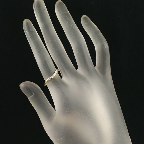 ティファニー 9p ダイヤモンド カーブドバンドリング K18YG ティファニー リング ダイヤ ダイヤモンド カーブドバンド 9P 12号