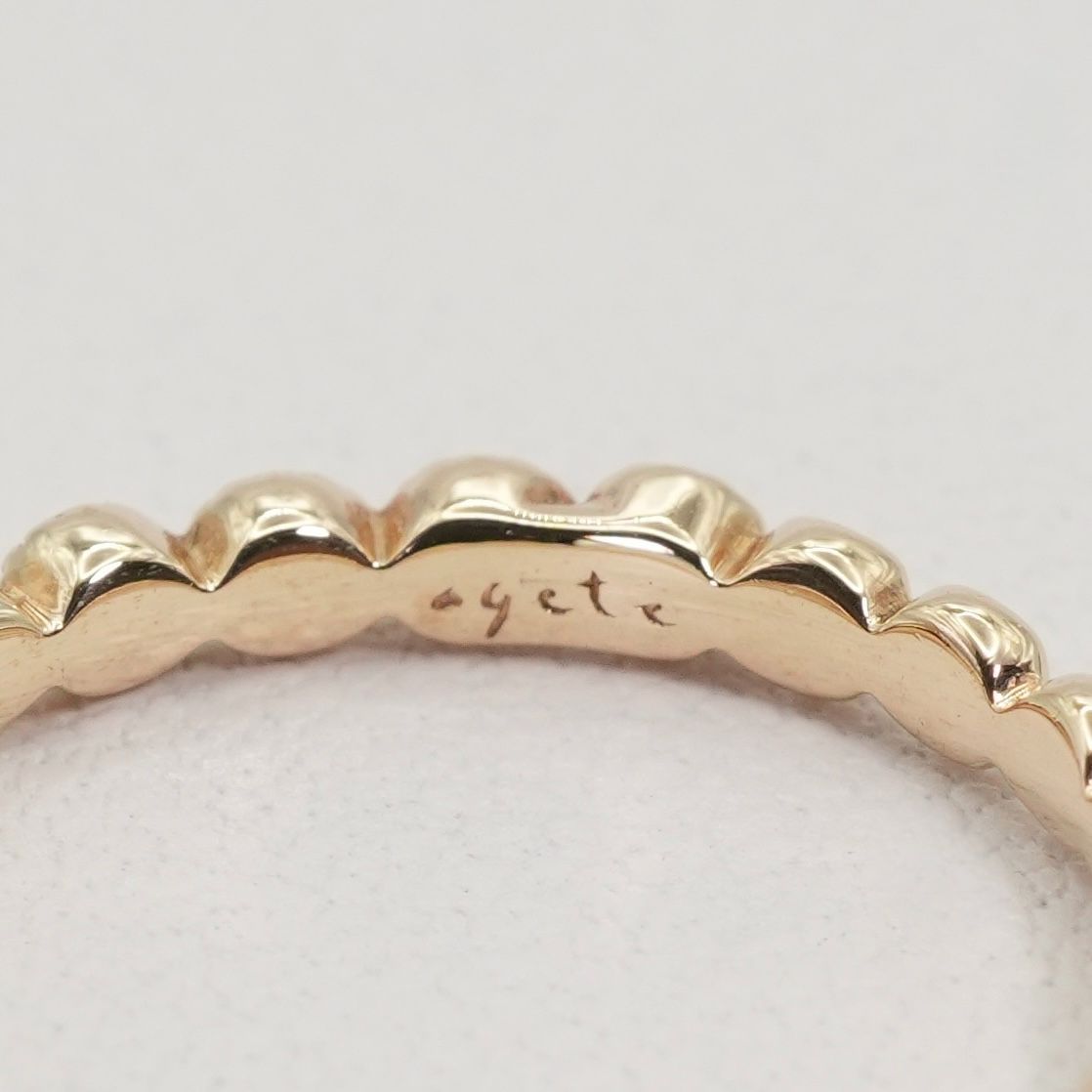 アガット フリル ダイヤモンド リング K10 agete/25-2355 - メルカリ