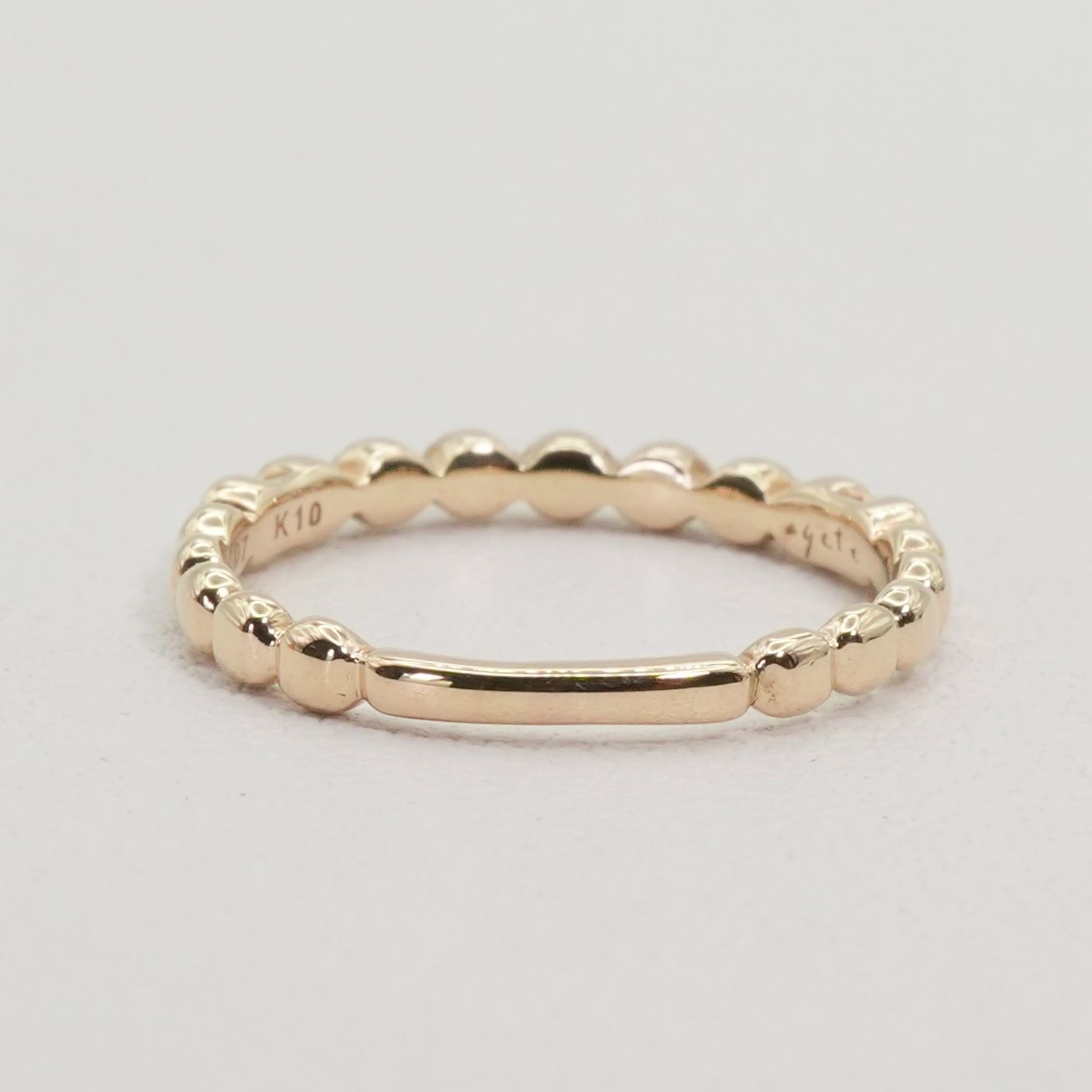 【agete】K10×ダイヤモンド　7号　フリルリング アガット フリル ダイヤモンド リング K10 agete/25-2355 - メルカリ