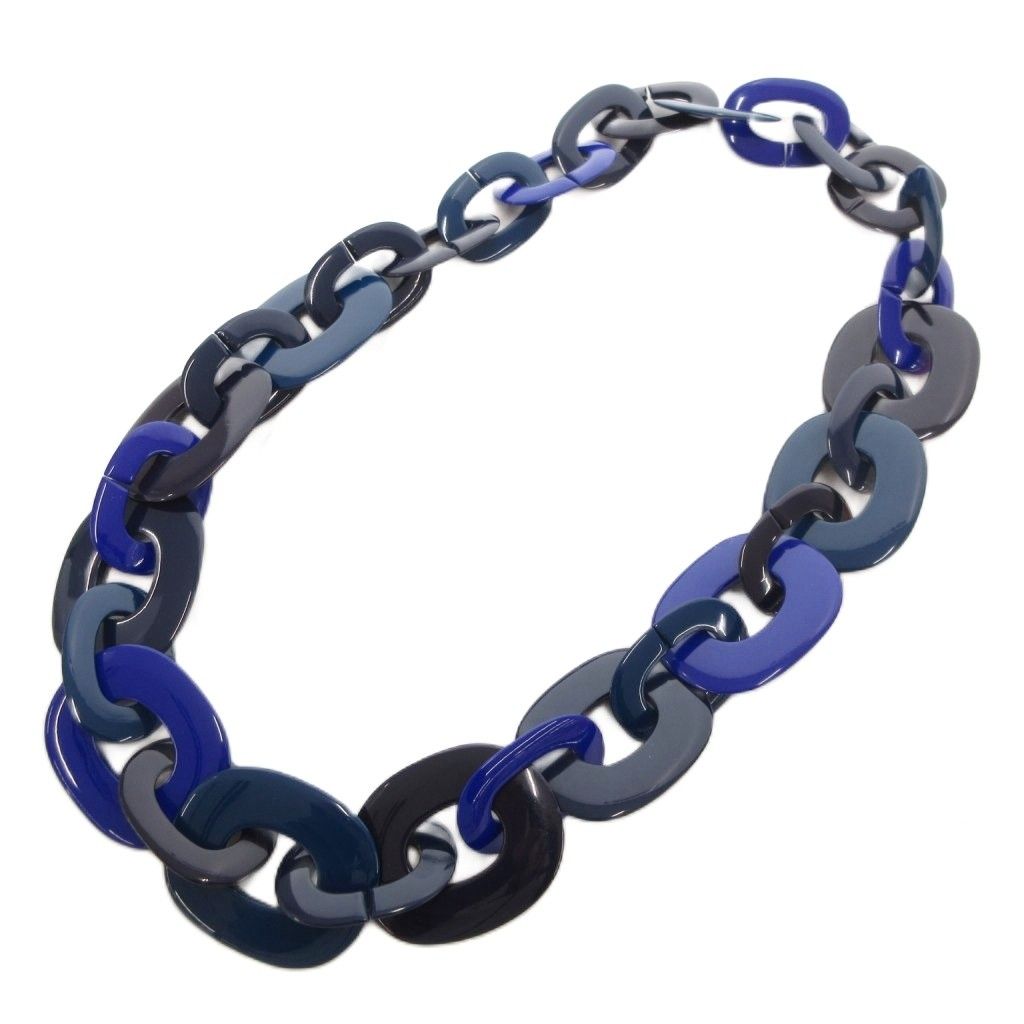 エルメス HERMES カランバ ネックレス き 紺 ダークネイビー 青 ブルー |AE GY 19