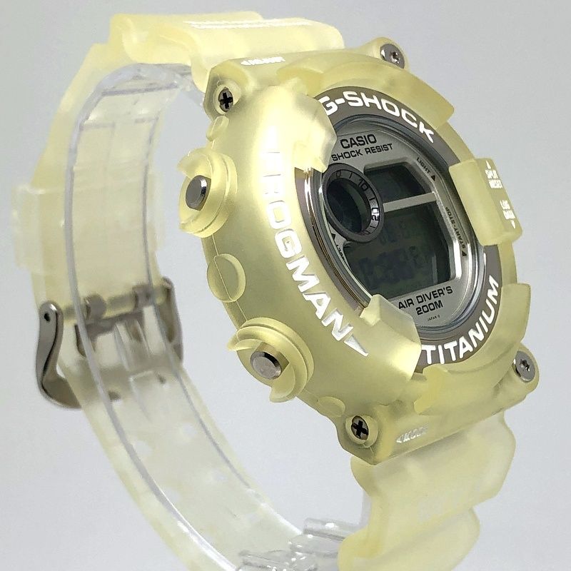 G-SHOCK ジーショック DW-8201 WC-7 T FROGMAN WCCS フロッグマン スケルトン チタンケース 白ロゴ マンタEL 1998年 発売