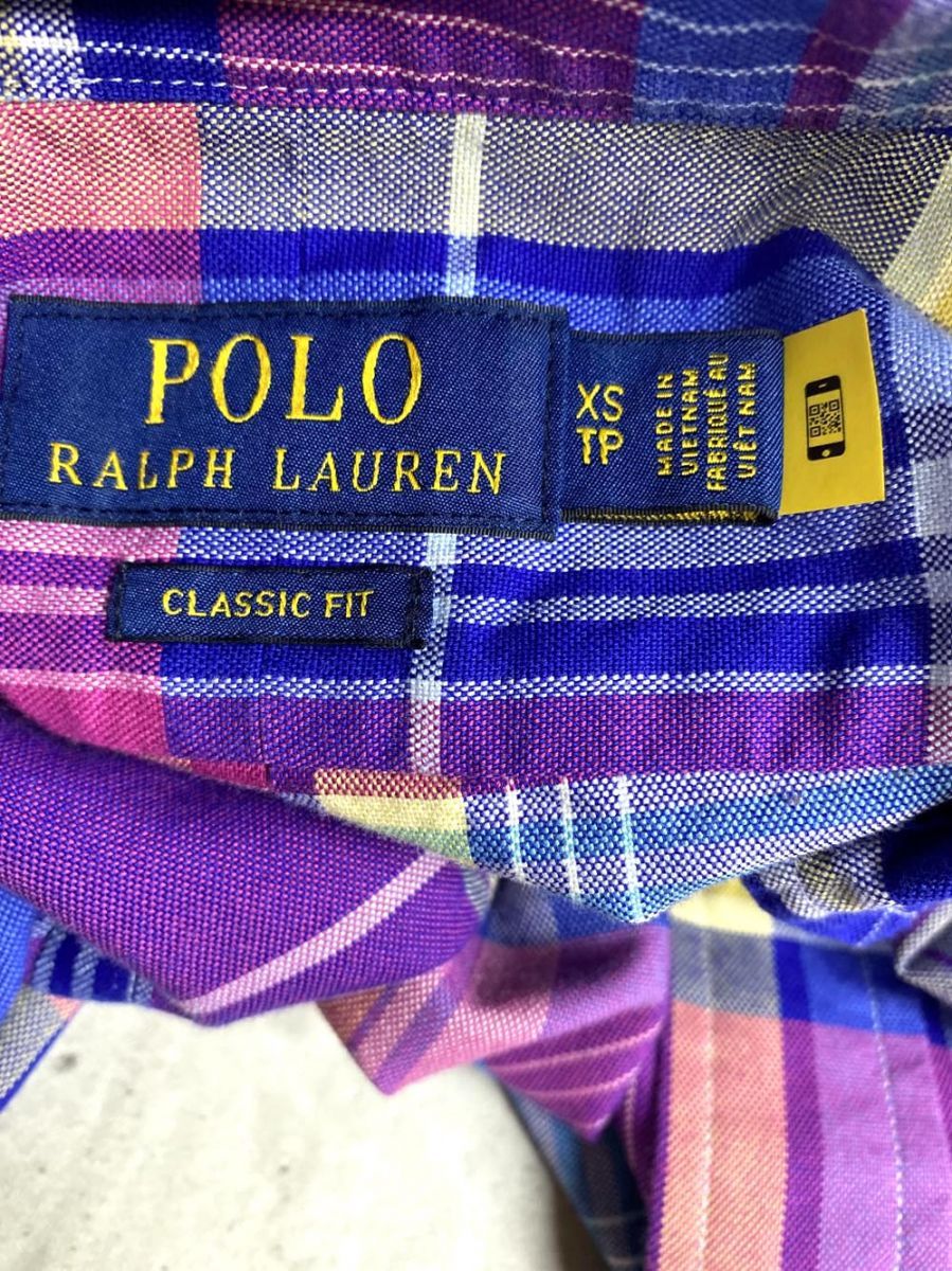 Ralph Lauren ラルフローレン 半袖 マドラスチェックシャツ リネン 