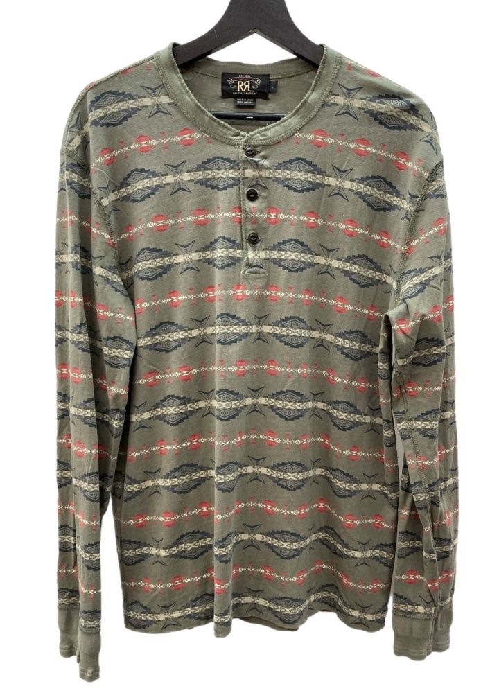 RRL 総柄ヘンリーネック カットソー L RRL 総柄ヘンリーネック カットソー L 楽天市場】RRL ヘンリーネック
