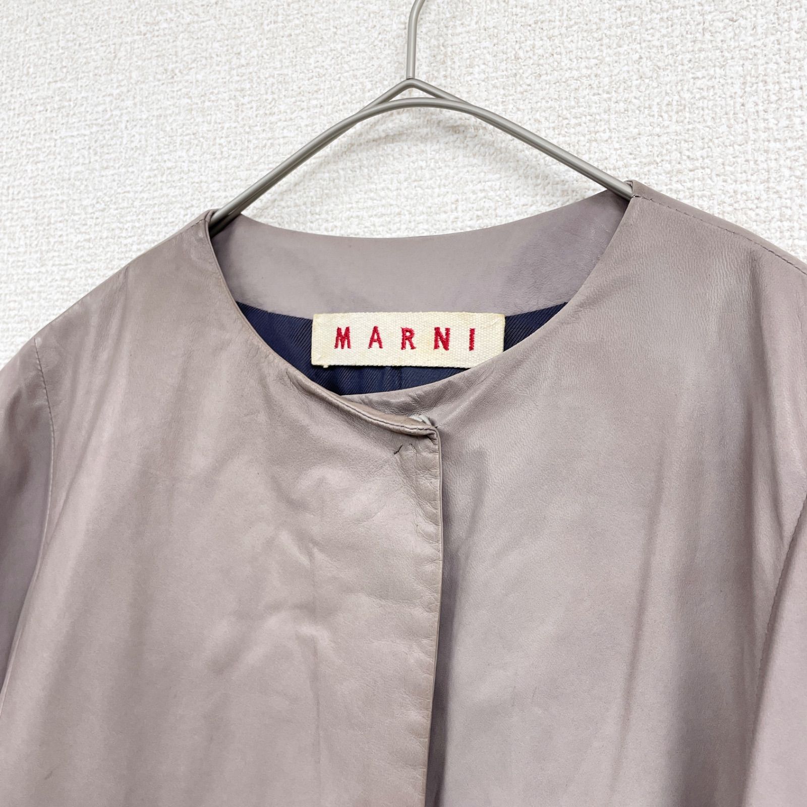 ノーカラー ラムレザー MARNIのフリマアイテム一覧 20AW リバーシブル 