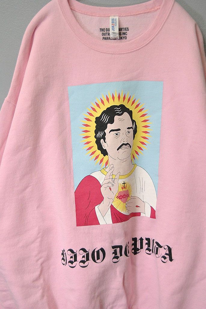 WACKO MARIA パブロ・エスコバル クルーネック スウェット ピンク WACKO MARIA PABLO ESCOBAR CREW NECK SHIRT ワコマリア パブロ