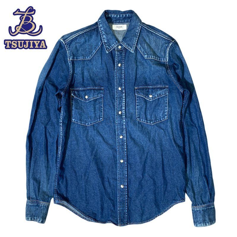 中古AB CELINE セリーヌ ウエスタンデニムシャツ メンズ Sサイズ 辻屋