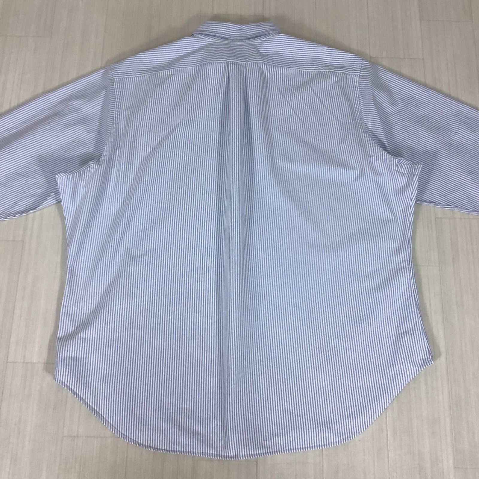 【最終値下げ】 ポロラルフローレン ヒッコリーストライプジャケット Lサイズ 90s Polo Country Hickory Stripe Drizzler Jacket 青白 M ポロ