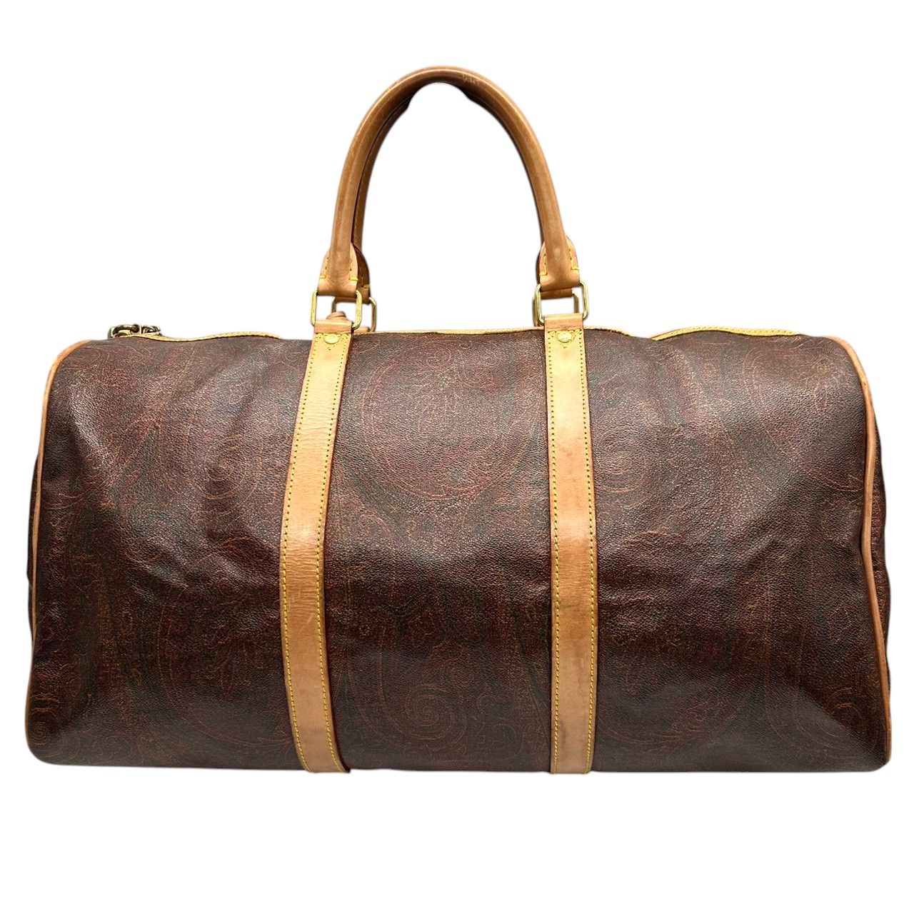 ETRO ペイズリー柄 PVCレザー ボストンバッグ　旅行 ヴィンテージ エトロ ETRO ボストンバッグ ハンドバッグ ペイズリー柄 PVC レザー 本