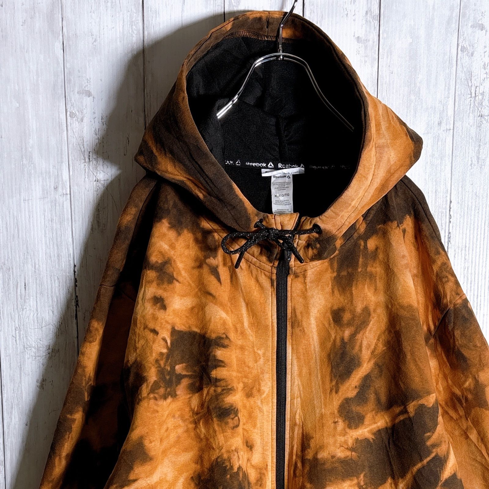 海外モデル 00 s リーボック タイダイ フルジップパーカー テック系 75
