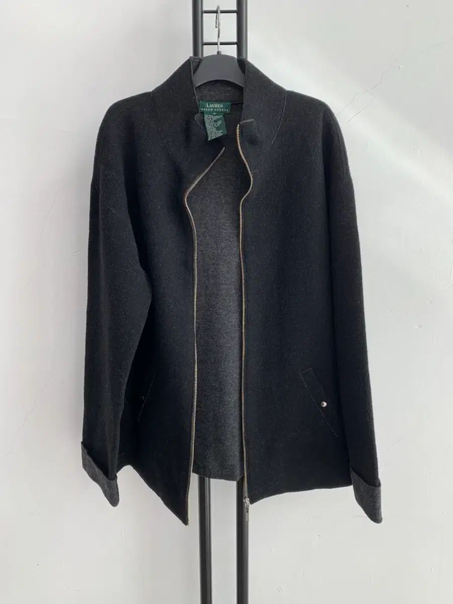 正規品 ローレン ラルフローレン RALPH LAUREN ブラック ウール ジップ