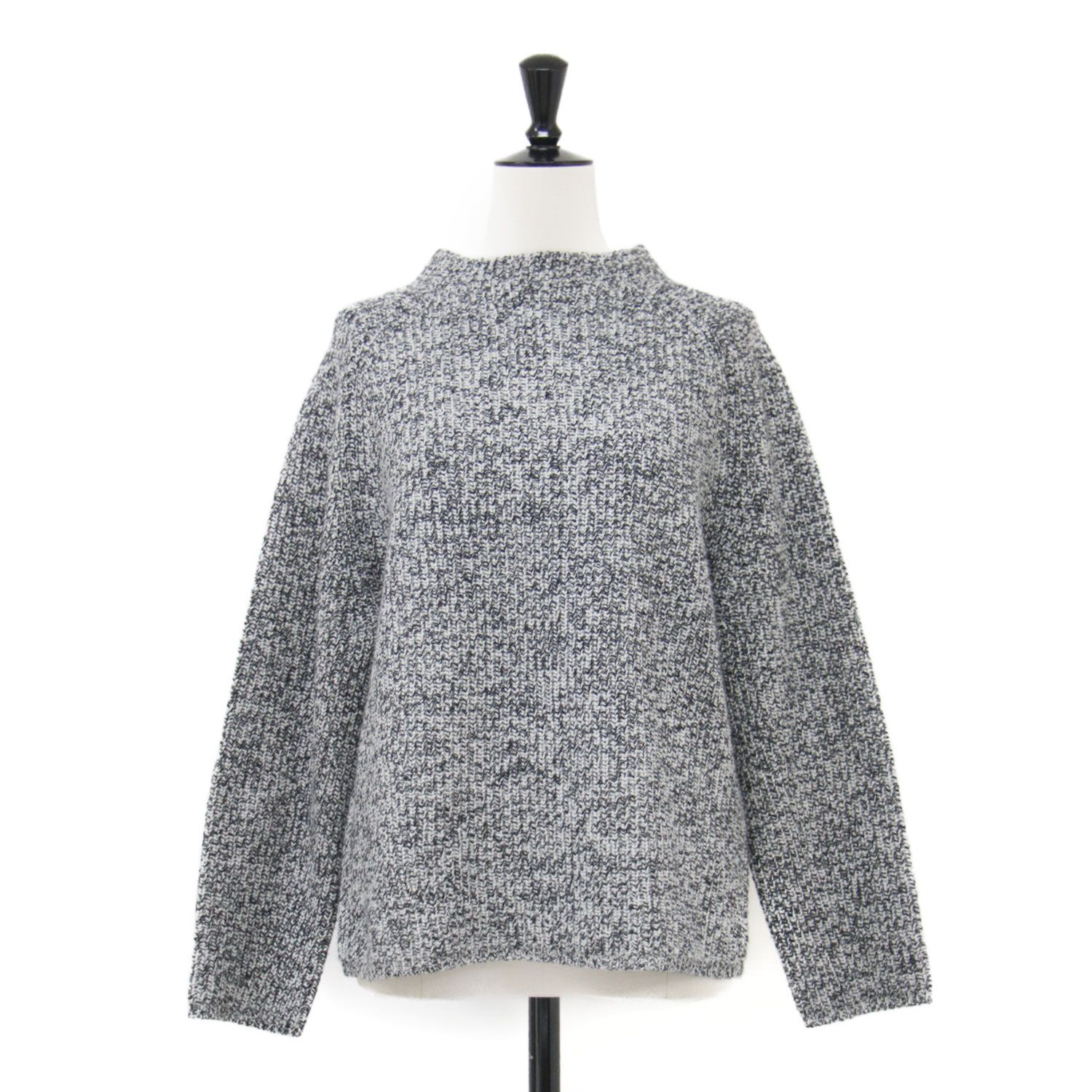 theory luxe セオリーリュクス ニット ブラック 黒 サイズ S 32 XXS | 24秋冬 畦編み ハイネック プルオーバー MISTO SHANE 長袖 ラグラン コンパクト ウール カシミヤ レディース