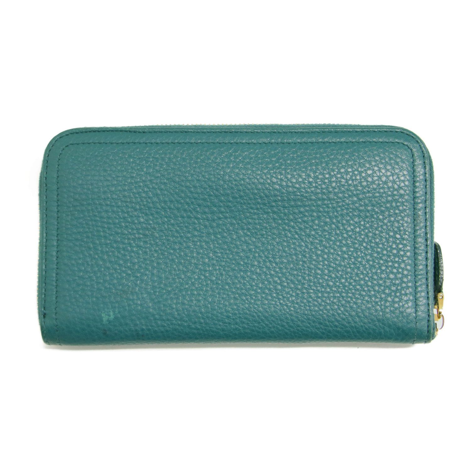 PRADA プラダ 財布 | ロゴ ラウンドファスナー ロングウォレット 長財布 レザー グリーン系 ブランド ファッション アイテム デイリー レディース