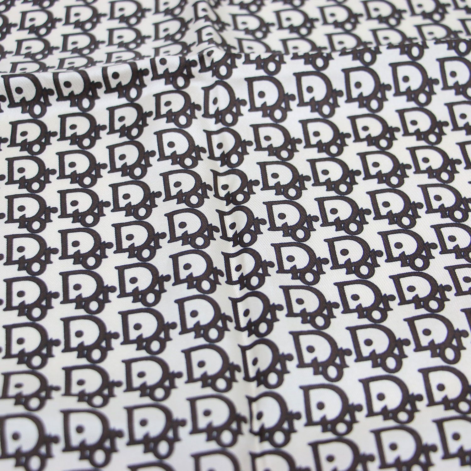  Christian Dior クリスチャンディオール トロッターロゴスカーフ | 総柄 ヴィンテージ ブランドロゴ シルク ブラウン イタリア製 ブランド ファッション アイテム 小物 レディース バンダナ スカーフ 小物