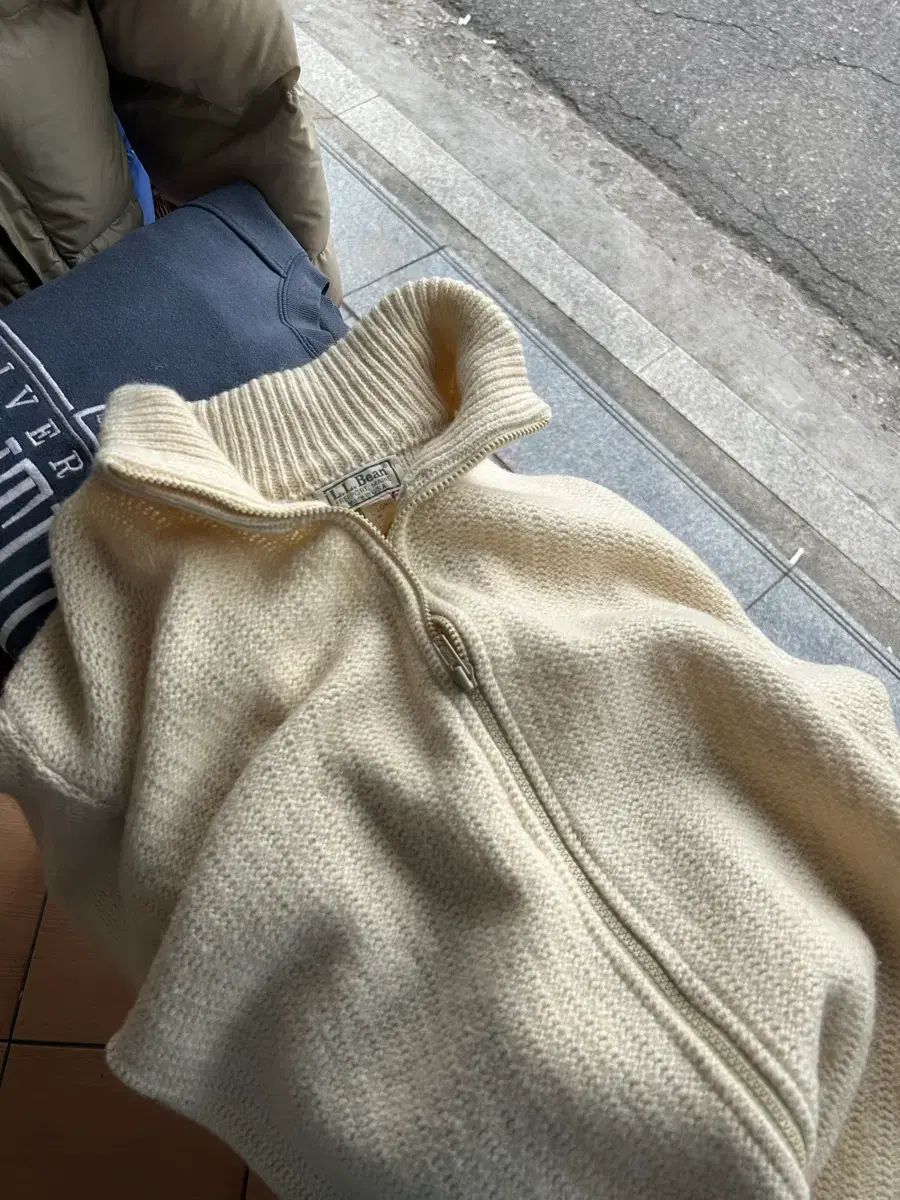 80 s L.L.Bean エルエルビーン ウールニットジップアップ