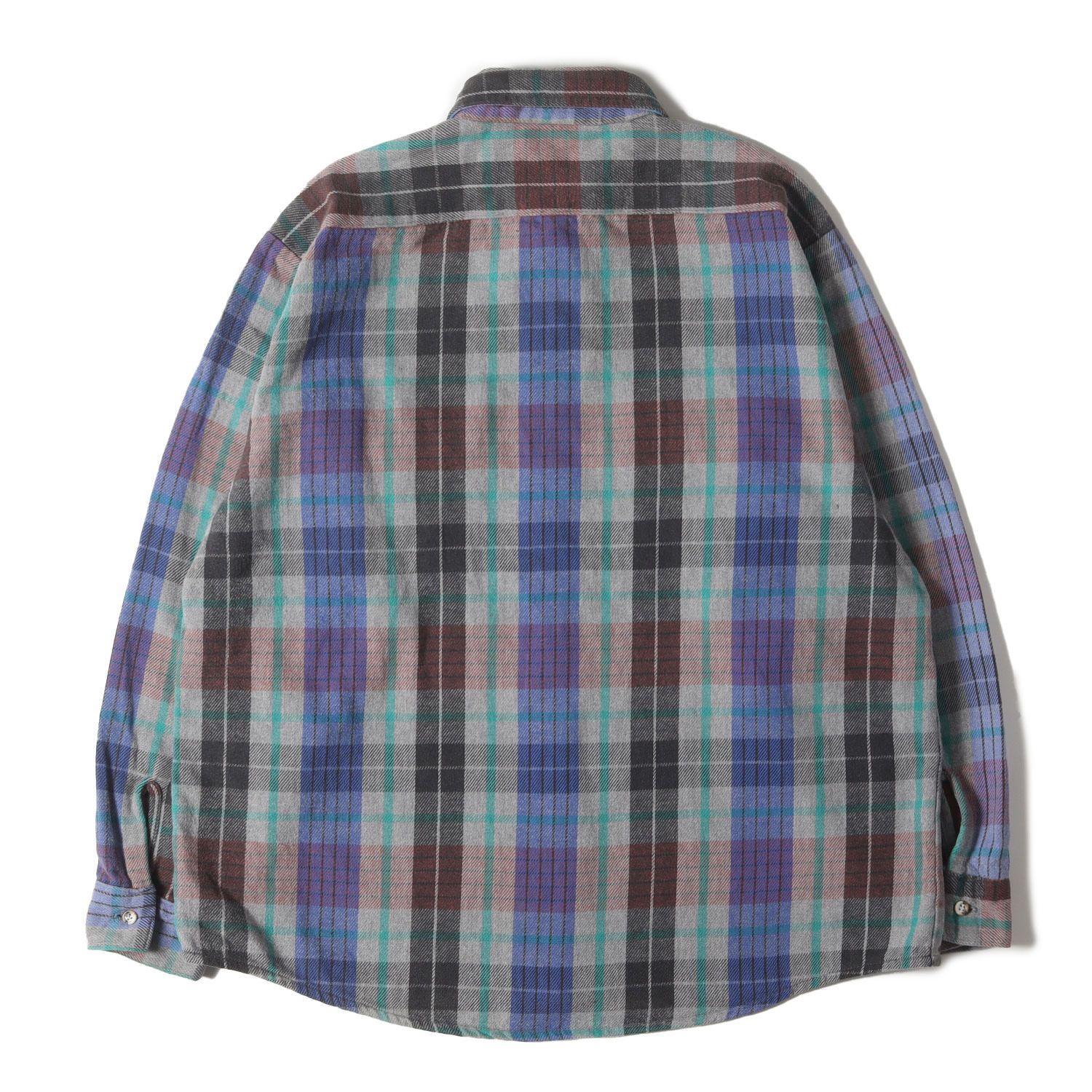 FIVE BROTHER ファイブブラザー シャツ グレー ブルー グリーン サイズ