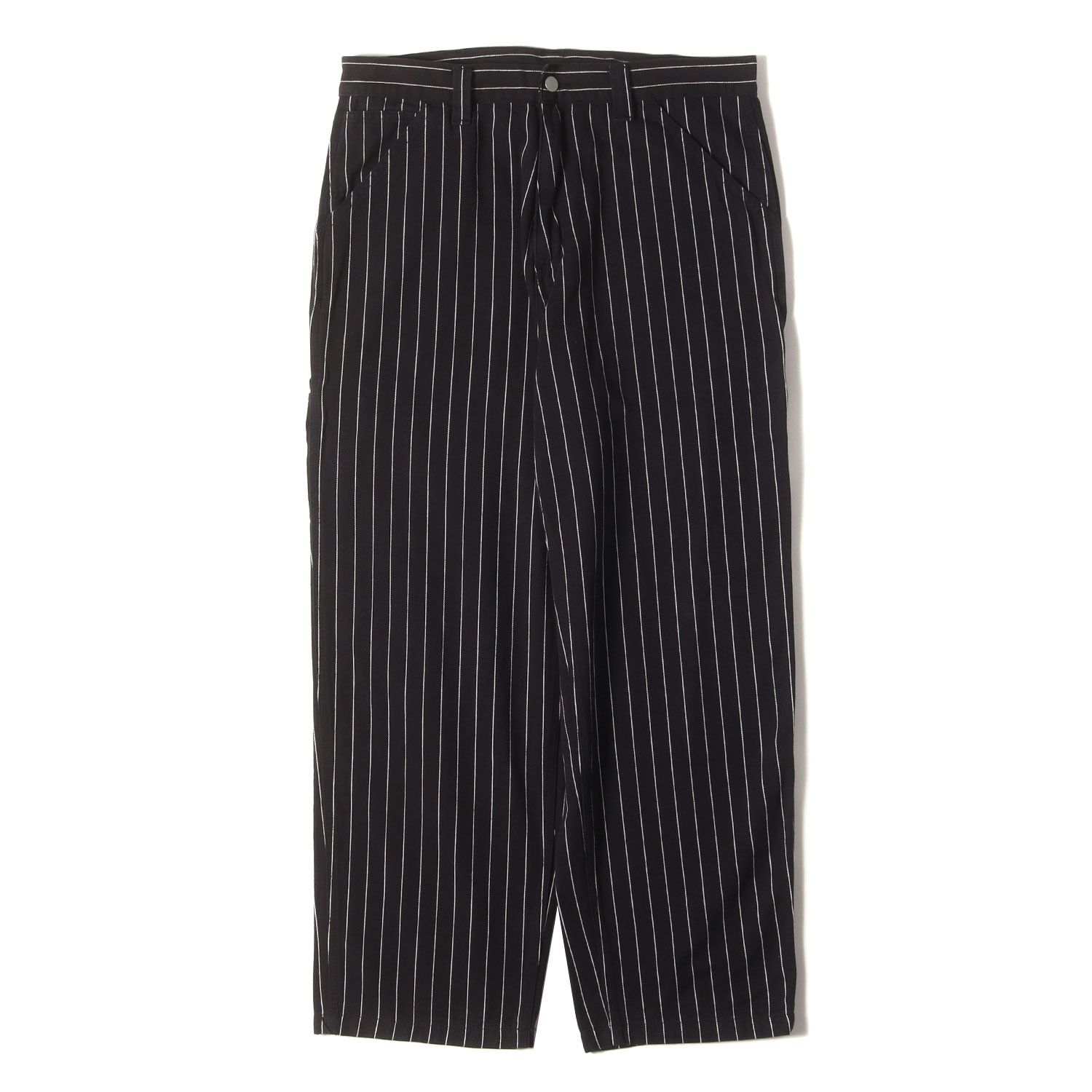 Carhartt WIP カーハート パンツ ブラック ホワイト 黒白 サイズ M | 25 SS ストライプ シングルニー ペインター ワークパンツ OG SINGLE KNEE PANT ボトムス ズボン メンズ