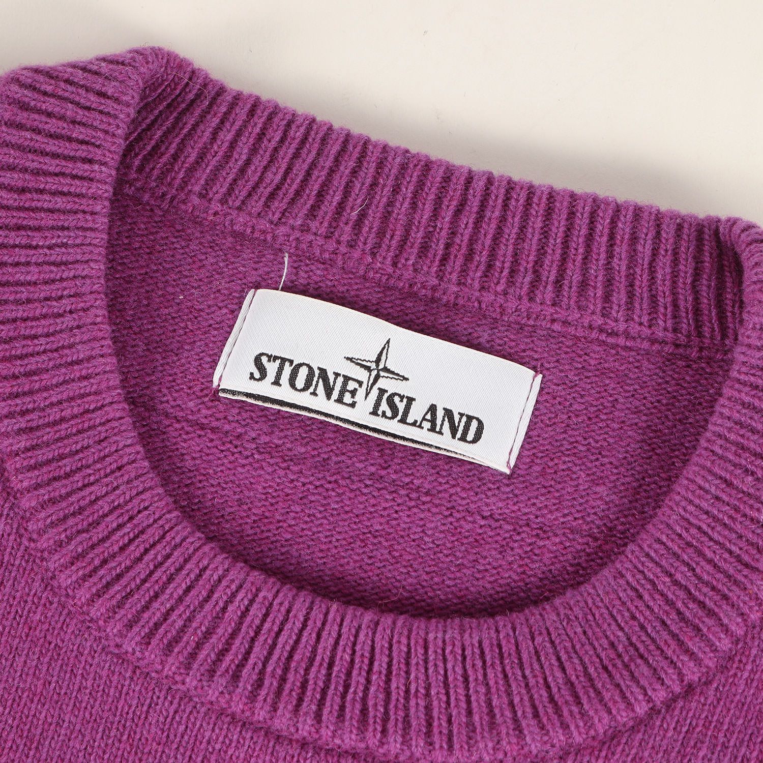 美品STONE  ウールケーブルニット 中綿 ストーンアイランド STONE ISLAND（ストーンアイランド）ミドルゲージウールナイロンV