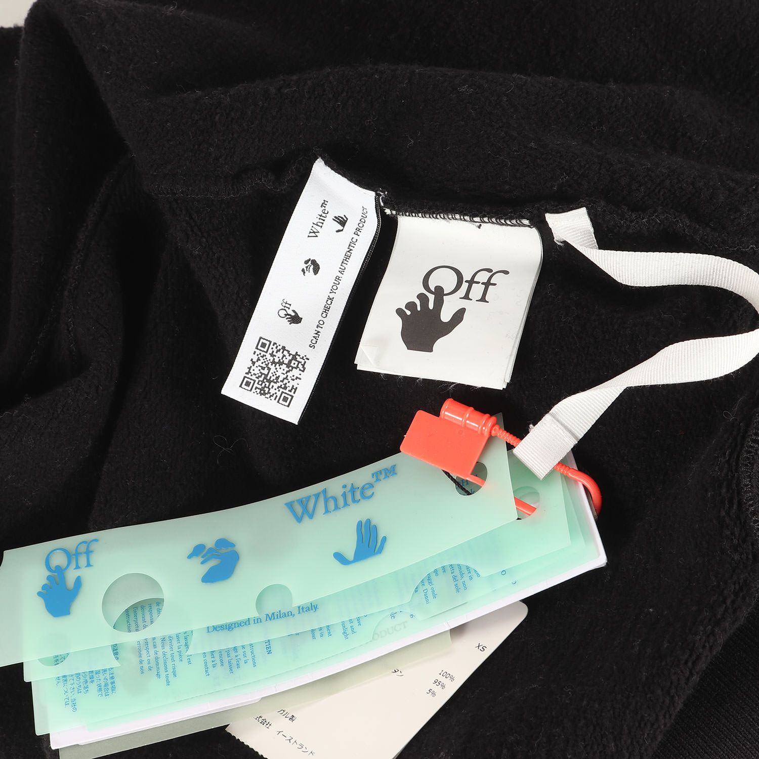 新品】OFF-WHITE オフホワイト スウェット ブラック 黒 サイズ:XS