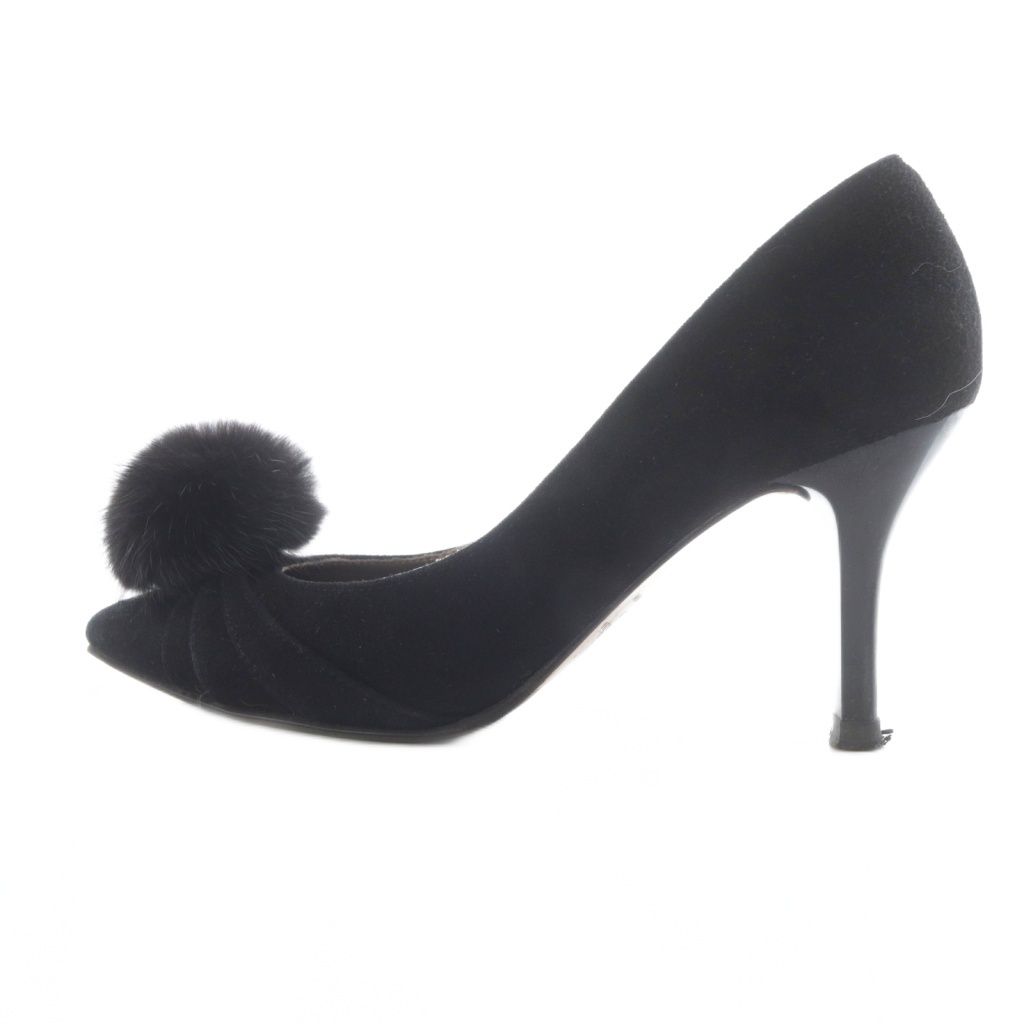 銀座かねまつ GINZA Kanematsu パンプス ピンヒール スエード 22cm 黒